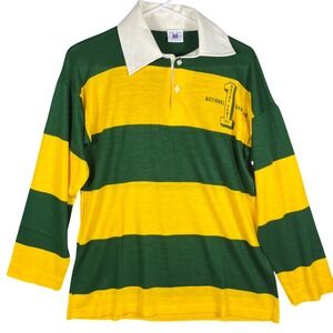 The Big R Rugby Shirt Men's M Green Yellow Notre Dame 1977 National Champions